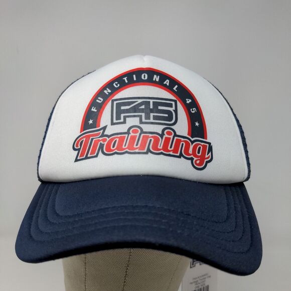 Functional 45 Men's Snapback Mesh Back Hat Blue White Size OS - Picture 2 of 12